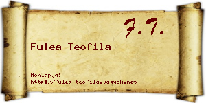 Fulea Teofila névjegykártya